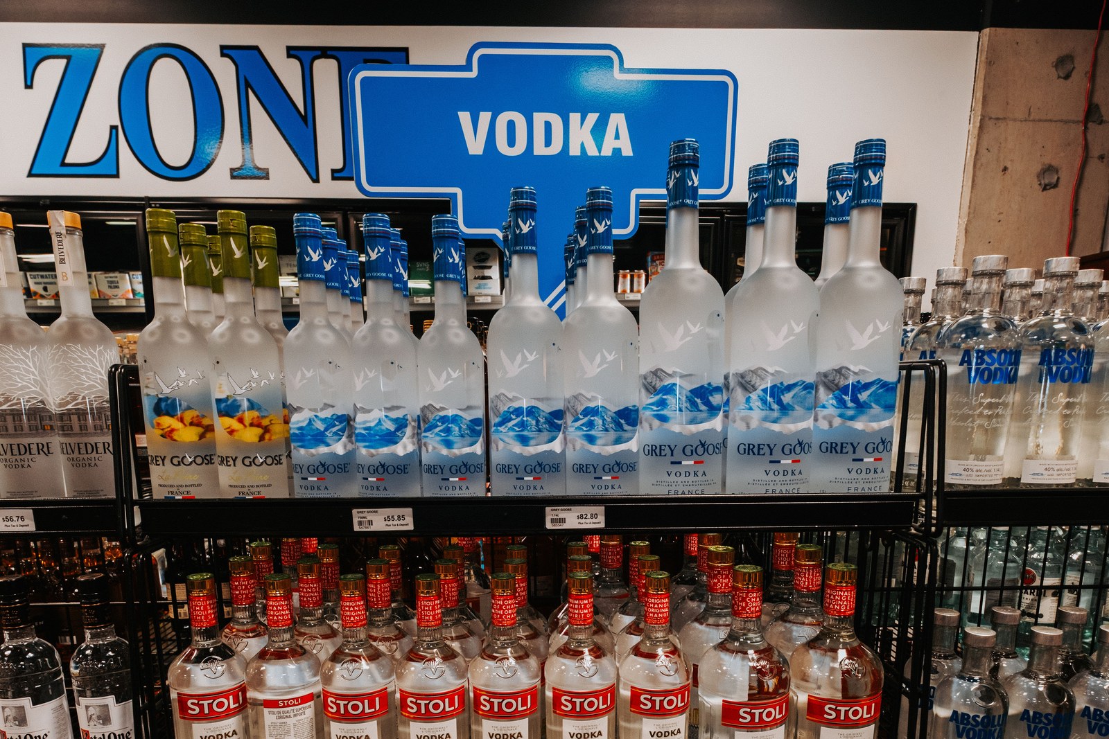 Premium vodka selection Twisted Spirits